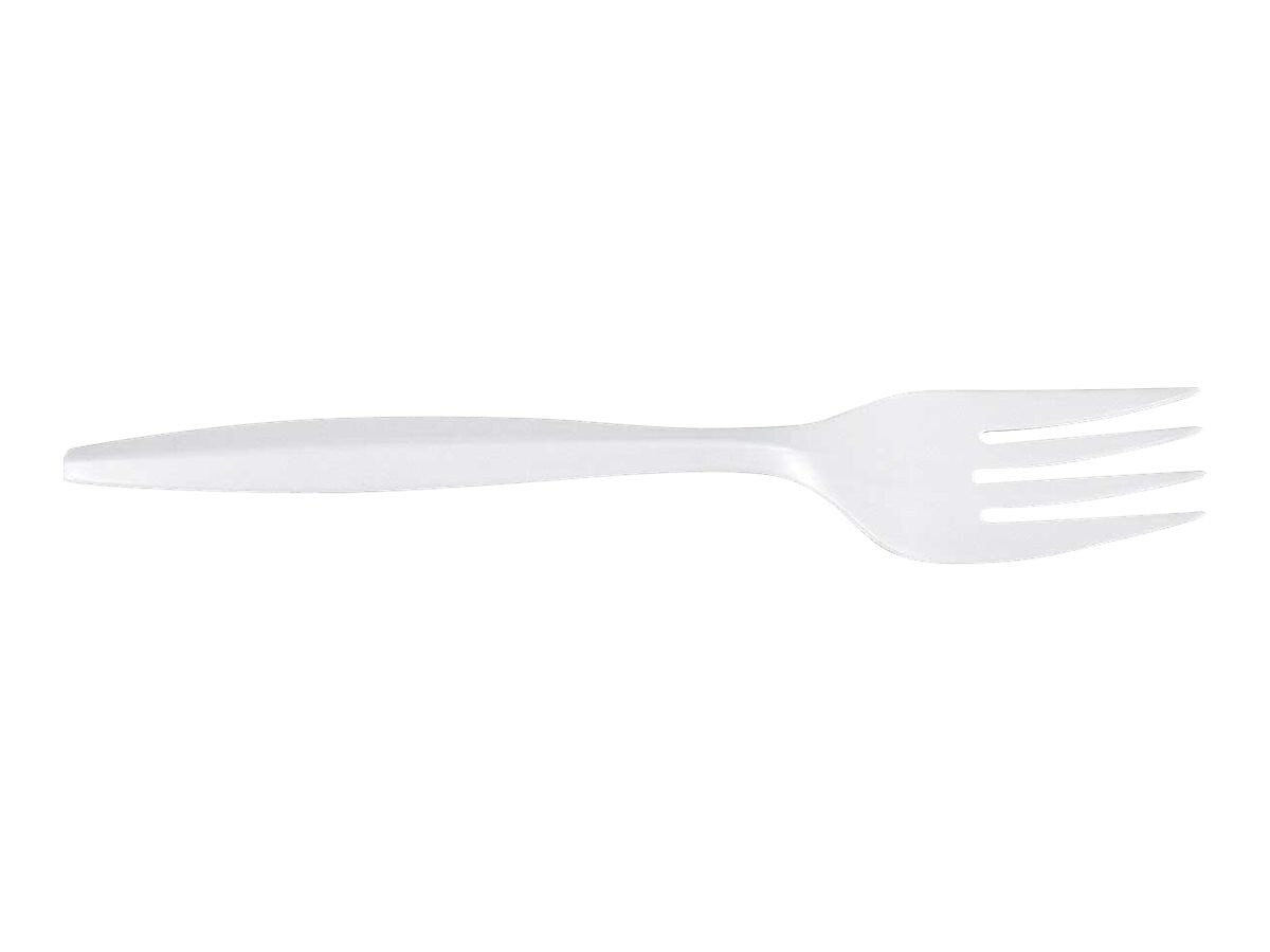 Berkley Square Polypropylene Forks, Medium-Weight, White, 1000/Carton (1012000)