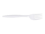 Berkley Square Polypropylene Forks, Medium-Weight, White, 1000/Carton (1012000)
