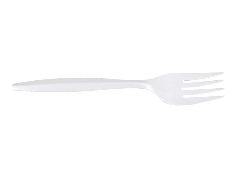 Berkley Square Polypropylene Forks, Medium-Weight, White, 1000/Carton (1012000)