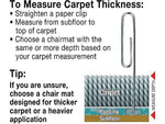 Deflect-O DuraMat Carpet Chair Mat with Lip, 45" x 53'', Low-Pile, Clear (DEFCM13233)