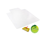 Deflect-O EconoMat Carpet Chair Mat with Lip, 45" x 53'', Low-Pile, Clear (CM11232)
