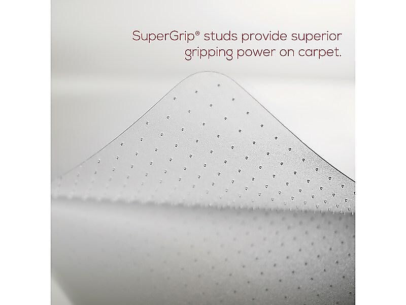 Deflect-O EconoMat Carpet Chair Mat with Lip, 45" x 53'', Low-Pile, Clear (CM11232)