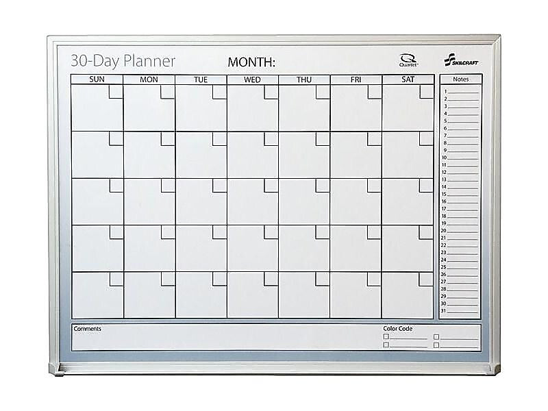 AbilityOne Skilcraft Quartet Dry-Erase Paint Planning Board, Aluminum Frame, 3' x 2' (NSN-2239896)
