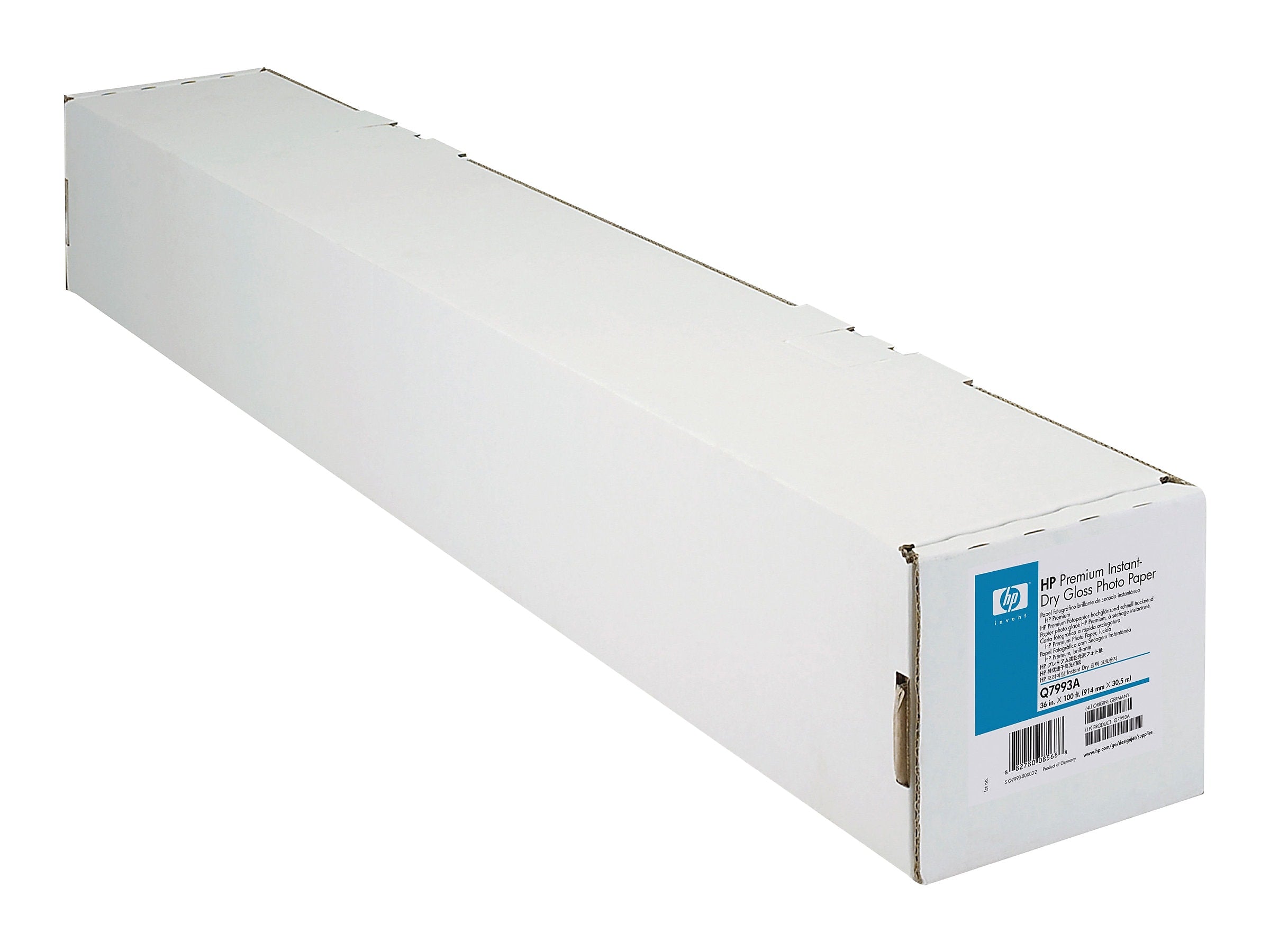 HP Premium Wide Format Bond Paper Roll, 36" x 100', Gloss Finish (HEWQ7993A)