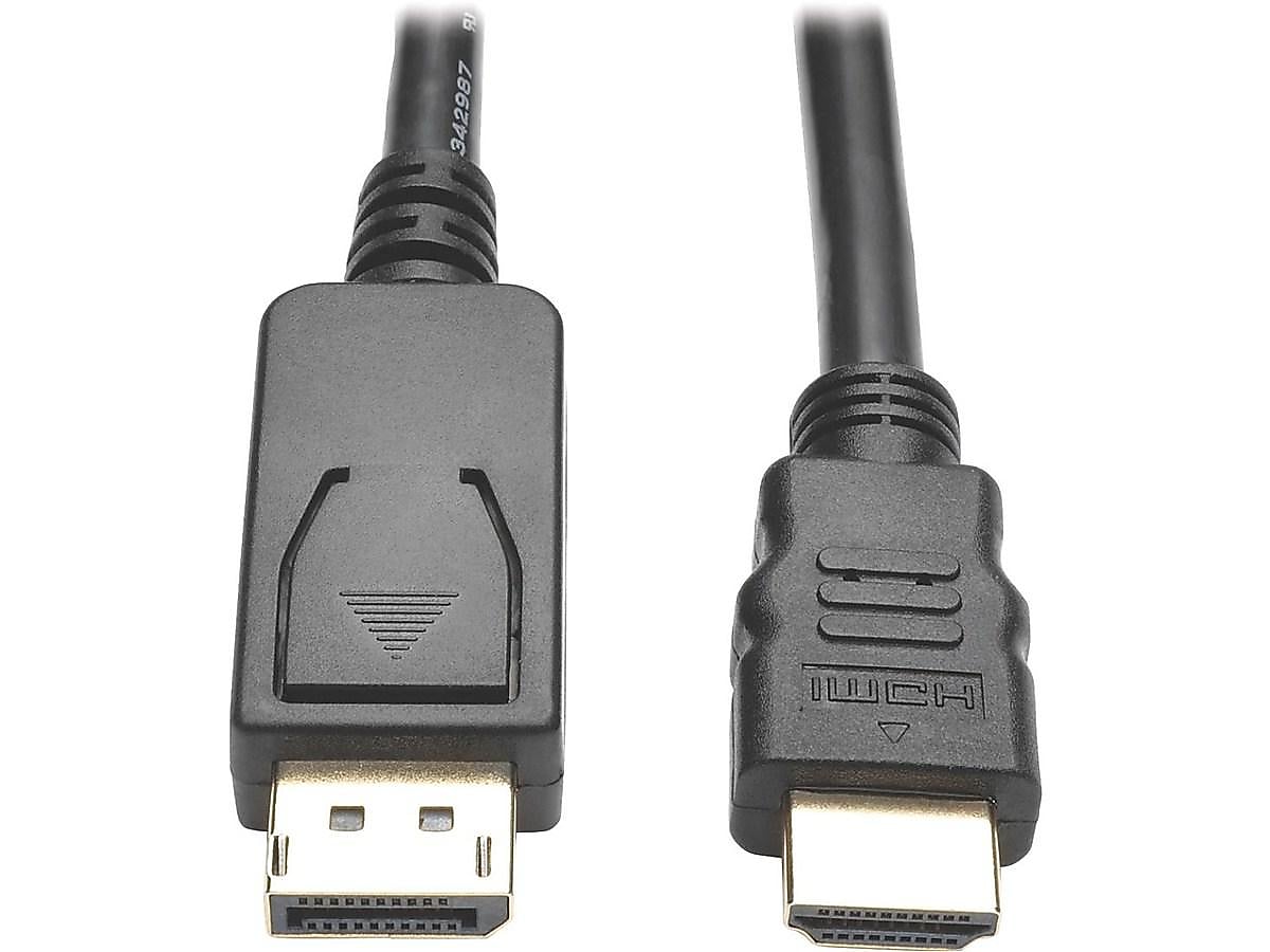 Tripp Lite 6 ft. DisplayPort to HDMI Video Cable, Male to Female, Black (P582-006-V2)