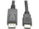 Tripp Lite 6 ft. DisplayPort to HDMI Video Cable, Male to Female, Black (P582-006-V2)