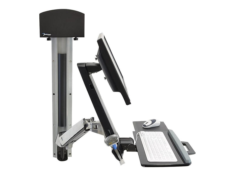 Ergotron StyleView Monitor Mount, up to 24" Monitors, Polished Aluminum (45-273-026)