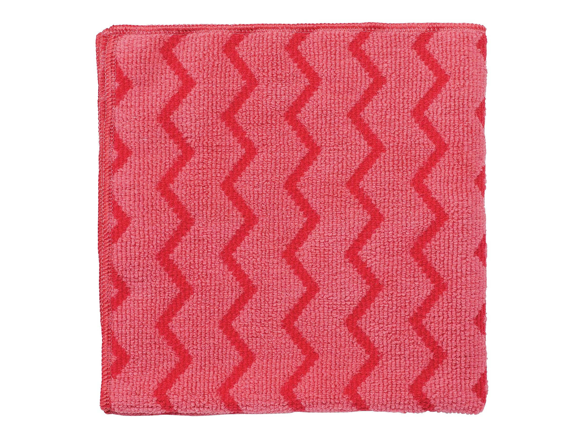 Rubbermaid HYGEN Microfiber Cleaning Rags, 16" x 16", Red, 12 Rags/Pack (FGQ62000RD00)