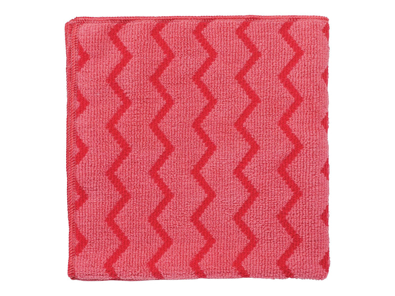 Rubbermaid HYGEN Microfiber Cleaning Rags, 16" x 16", Red, 12 Rags/Pack (FGQ62000RD00)
