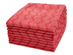 Rubbermaid HYGEN Microfiber Cleaning Rags, 16" x 16", Red, 12 Rags/Pack (FGQ62000RD00)