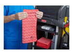 Rubbermaid HYGEN Microfiber Cleaning Rags, 16" x 16", Red, 12 Rags/Pack (FGQ62000RD00)