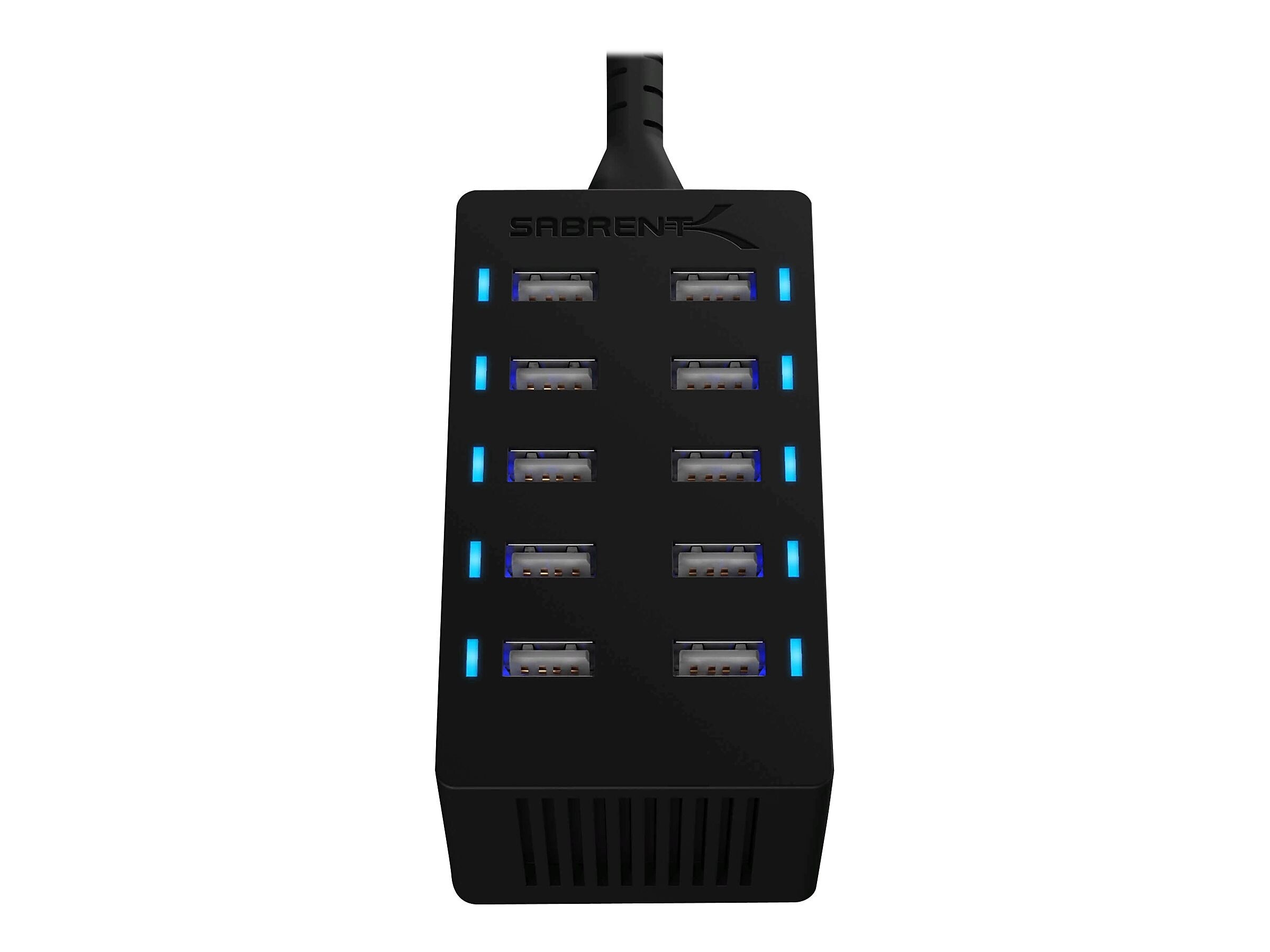 Sabrent 10-Port Charging Station, 60W, Black (AX-TPCS)
