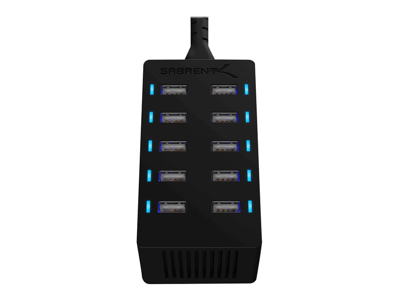 Sabrent 10-Port Charging Station, 60W, Black (AX-TPCS)