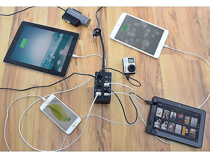 Sabrent 10-Port Charging Station, 60W, Black (AX-TPCS)