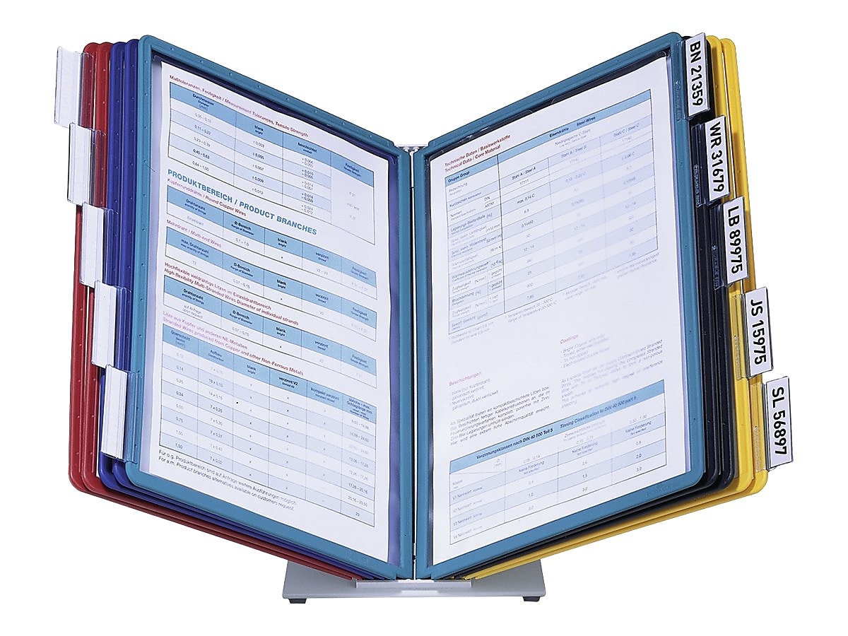 Durable VARIO Document Holder, 8.5" x 11", Top Loading, Multicolor Plastic (536000)