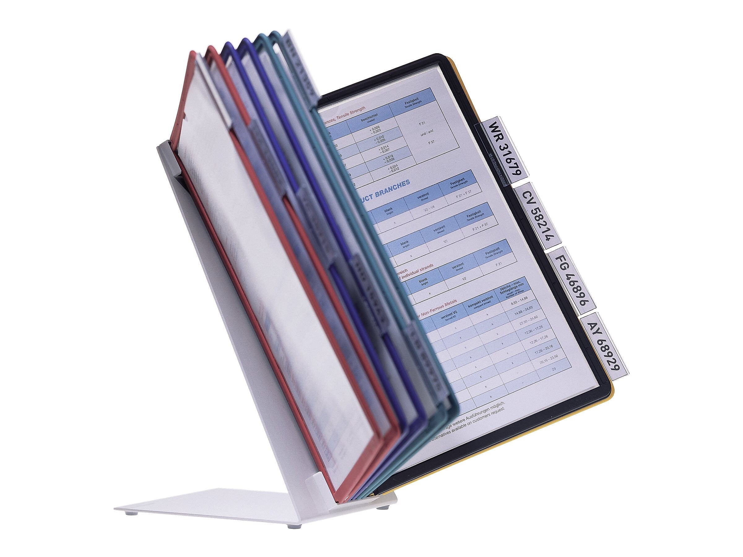 Durable VARIO Document Holder, 8.5" x 11", Top Loading, Multicolor Plastic (536000)