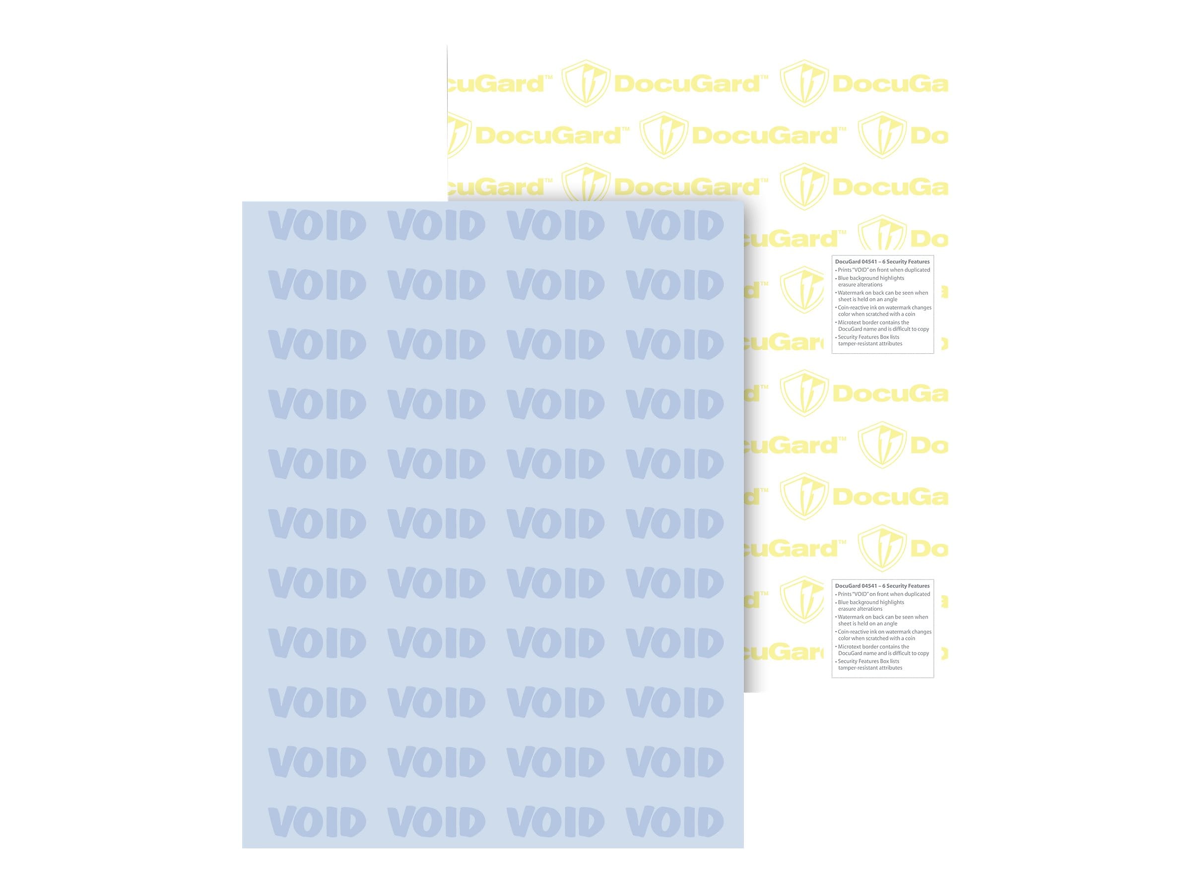 Paris DocuGard Standard 8.5" x 11" Medical Security Paper, 24 lbs., Blue, 500 Sheets/Ream (PRB04541)