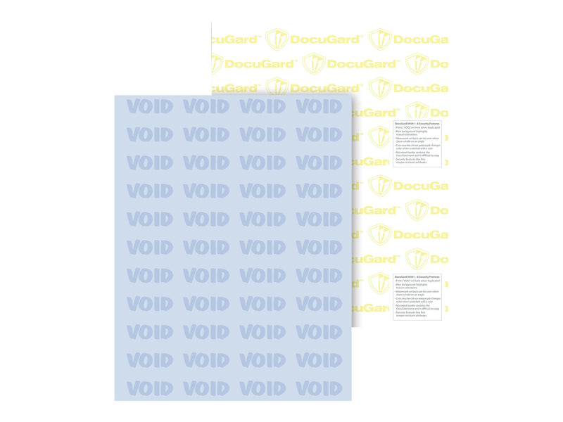 Paris DocuGard Standard 8.5" x 11" Medical Security Paper, 24 lbs., Blue, 500 Sheets/Ream (PRB04541)