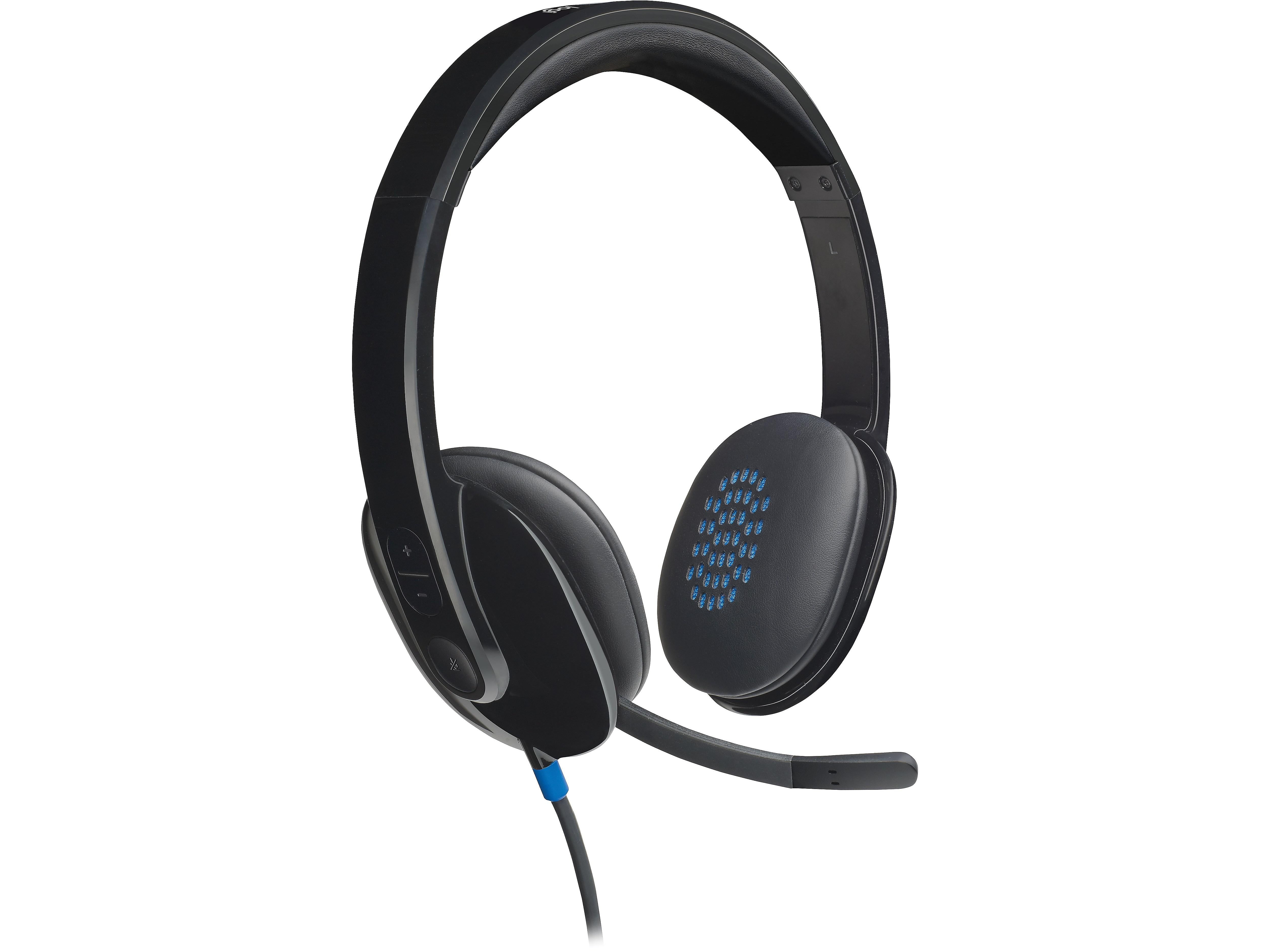 Logitech H540 Computer HD Headset, Over-the-Head, Black (981-000510)