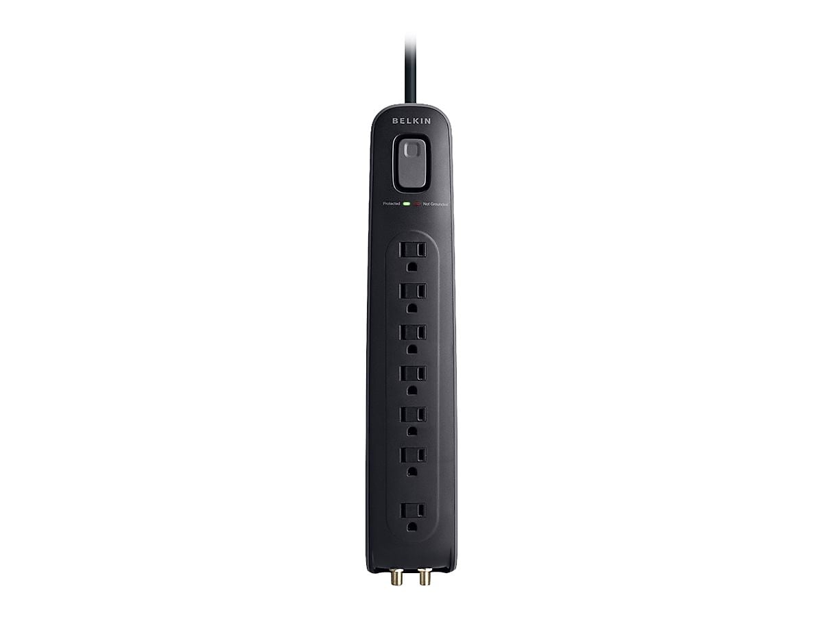 Belkin Ultimate 7-Outlet Surge Protector, 4' Cord (BV107030-04-BLK)