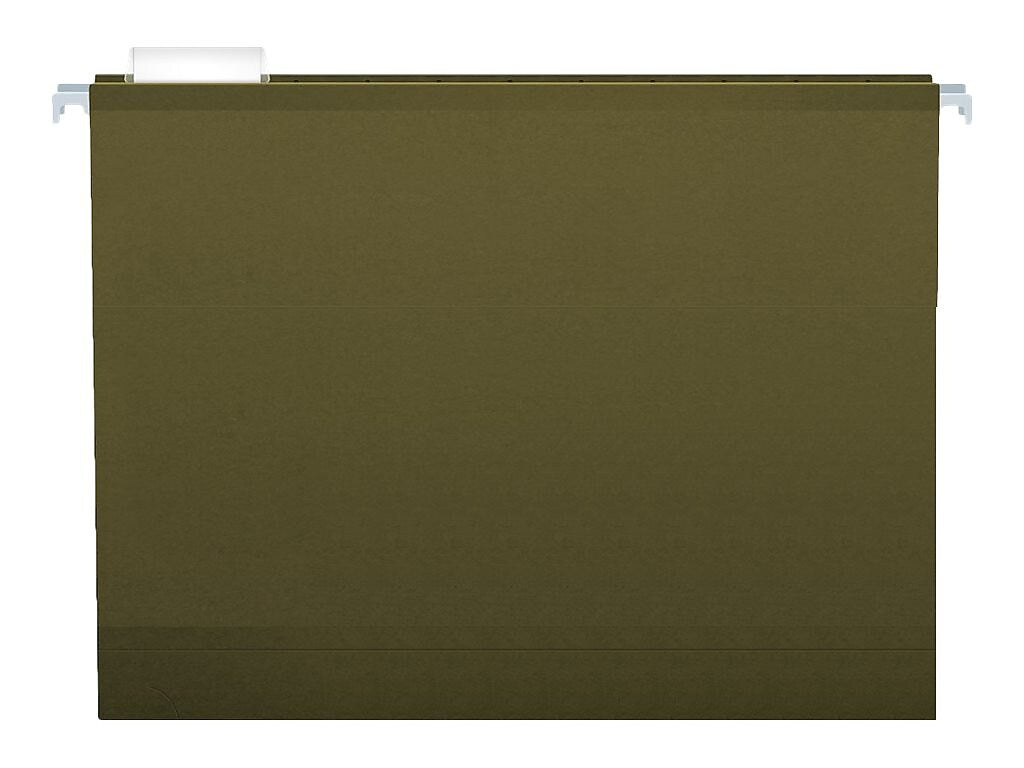 Pendaflex Reinforced Hanging File Folders, 5-Tab, 4" Expansion, Letter Size, Standard Green, 25/Box (PFX 04152x4)