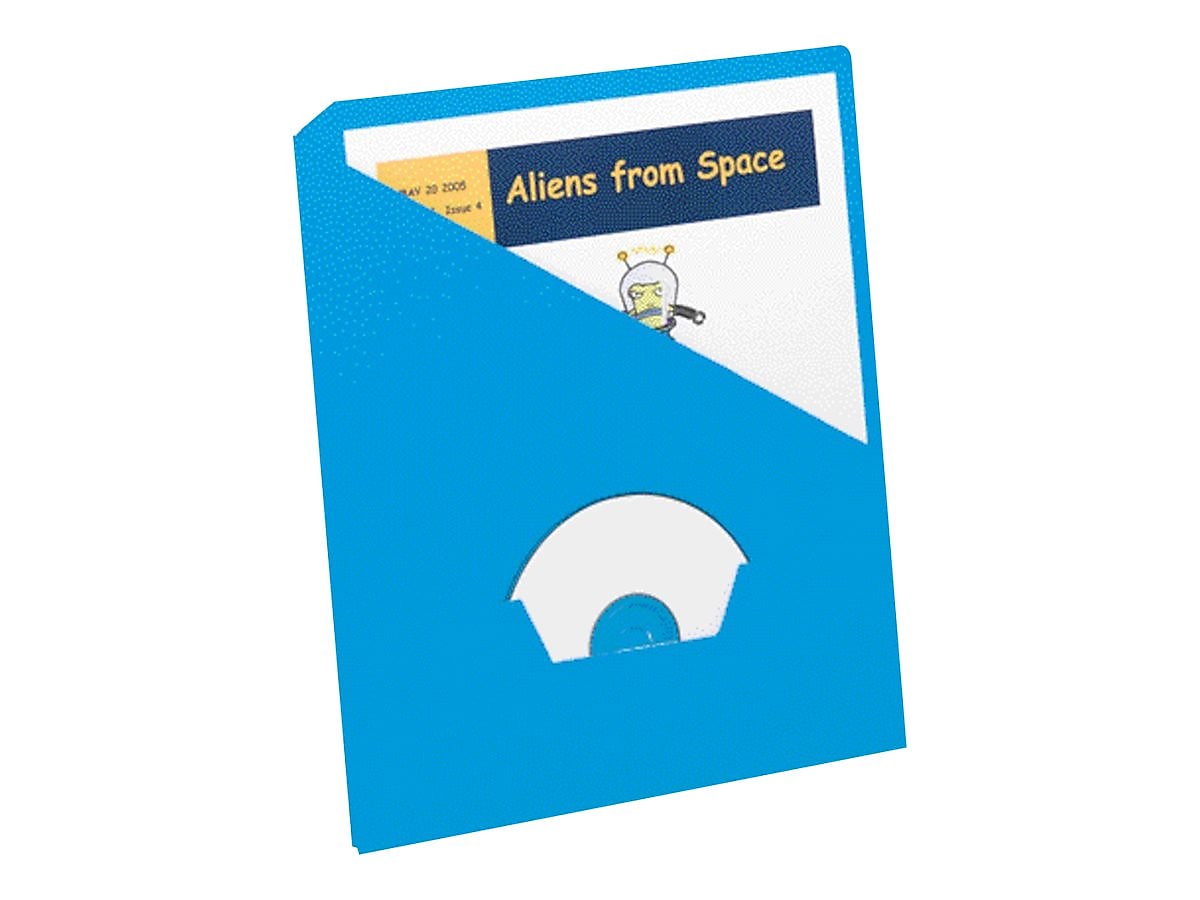 Oxford Paper Binder Pocket, 3-Hole Punched, Blue, 25/Pack (32902)