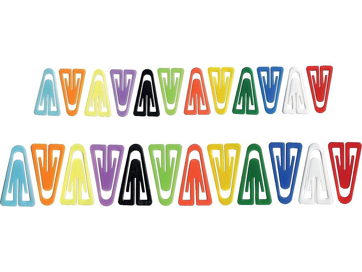 Advantus Paper Clips, Medium, Assorted Colors, 500/Box (PC0300)