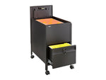 Safco Metal Mobile File Cart with Lockable Wheels, Black (5364BL)