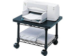 Safco Under-Desk Mixed Materials Mobile Printer Stand with Lockable Wheels, Black (5206BL)