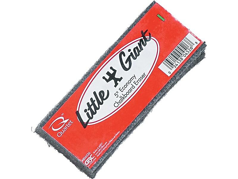 Quartet Little Giant Felt Chalkboard Eraser, 1"H x 2"W x 5"D, Black (804526)