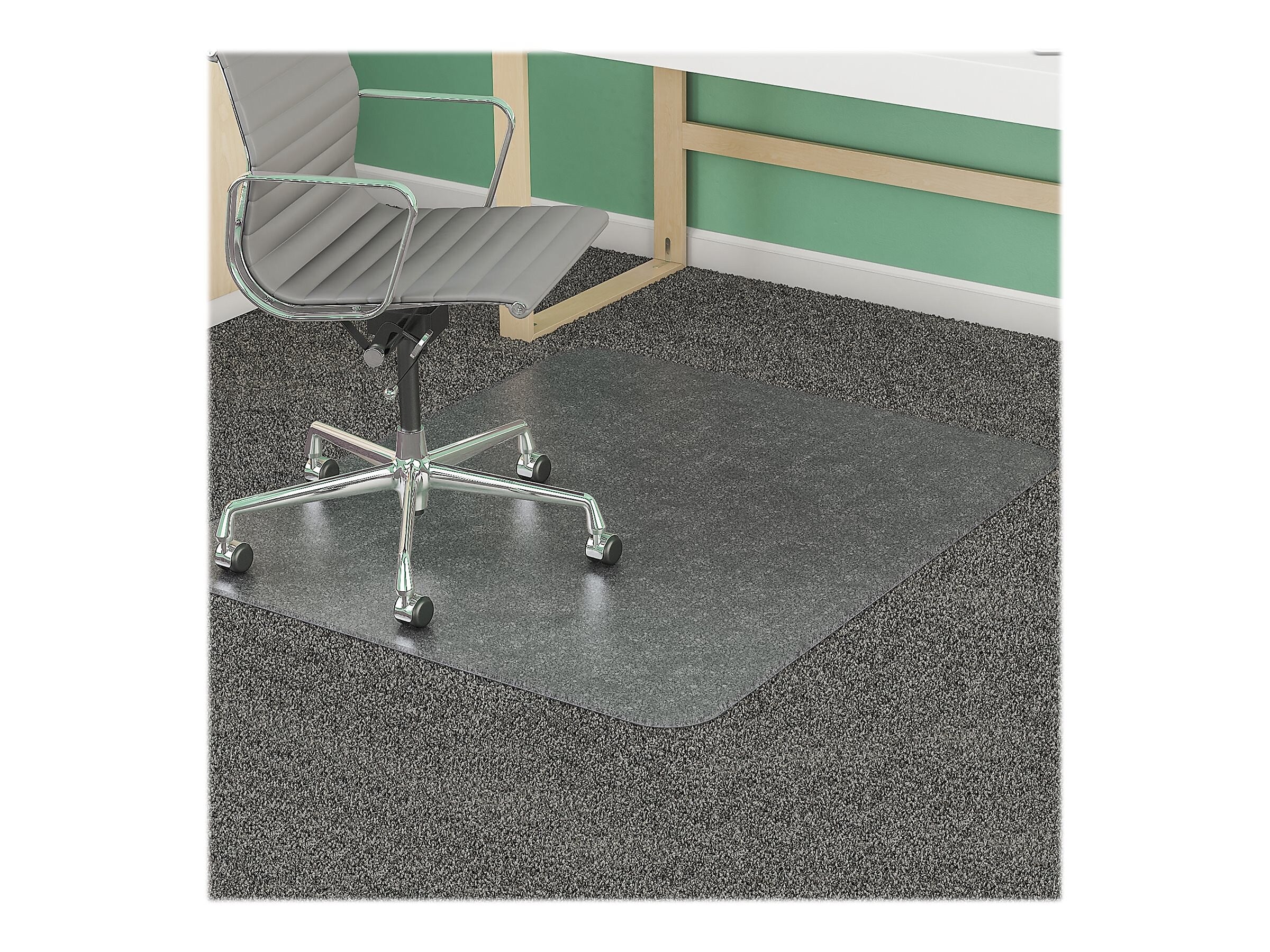 Deflect-O SuperMat Carpet Chair Mat, 46" x 60'', Medium-Pile, Clear (CM14443F)