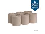Pacific Blue Basic Recycled Hardwound Paper Towel, 1-Ply, Brown, 800'/Roll, 6 Rolls/Carton (26301)