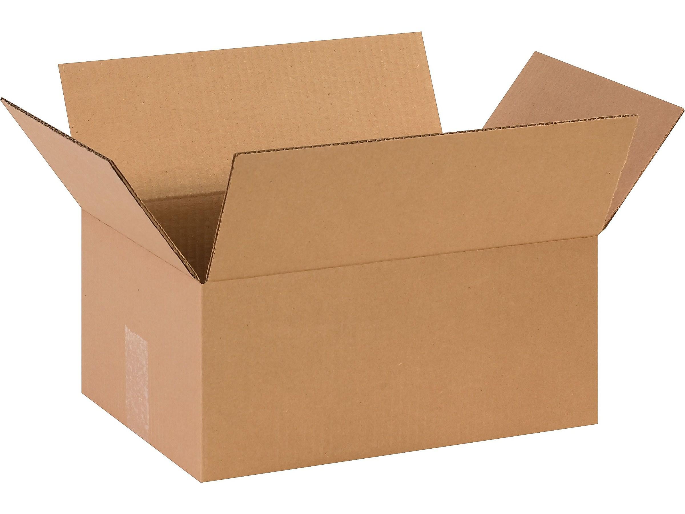 14" x 10" x 6" Standard Shipping Boxes, 32 ECT, Kraft, 25/Bundle (141006)