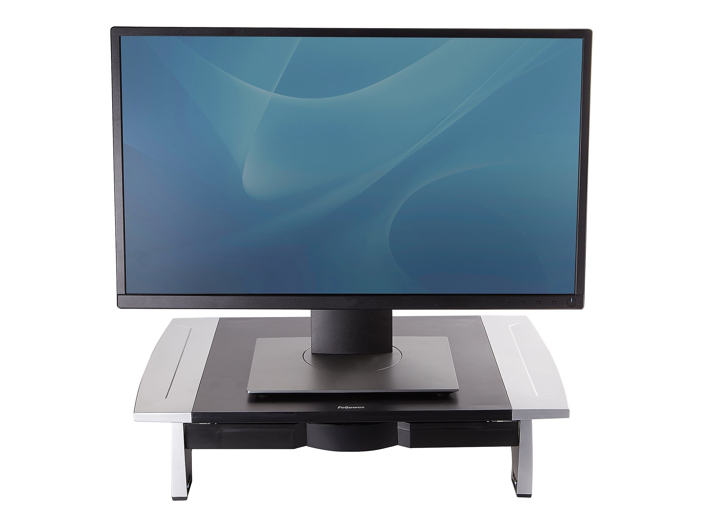 Fellowes Office Suites Monitor Riser, Up to 42" Monitor, Black/Silver (8031101)