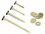 ACCO Round Head Fasteners, Shiny Gold, 100/Box (A7071505)