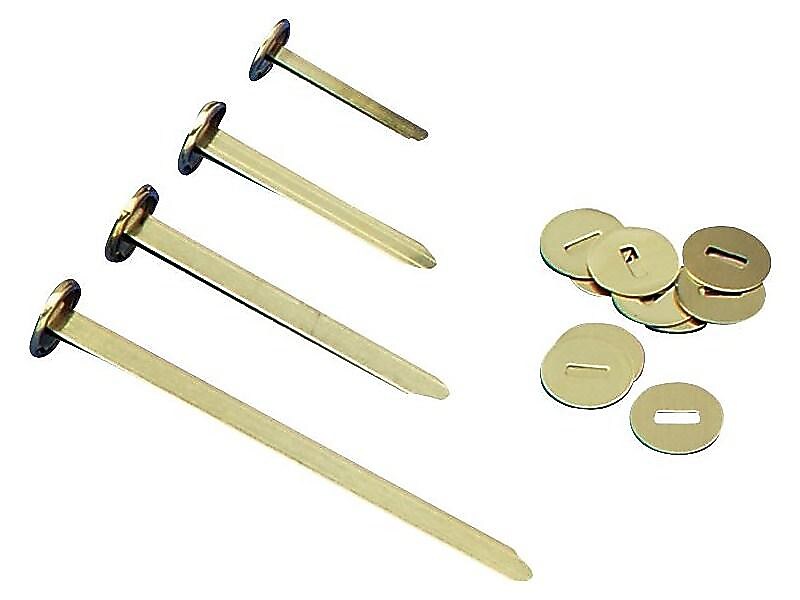 ACCO Round Head Fasteners, Shiny Gold, 100/Box (A7071505)