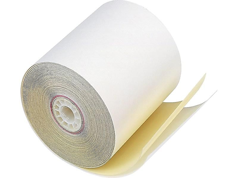 PM Company Perfection Carbonless Paper Rolls, 3" x 90', 50/Carton (07706)
