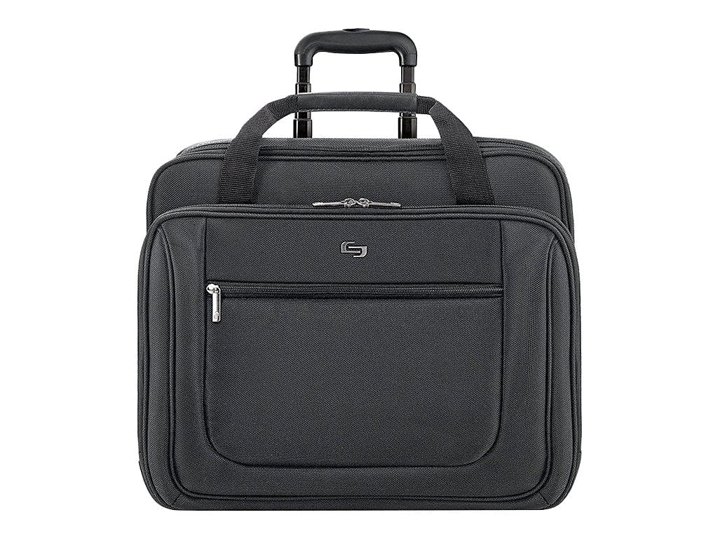 Solo New York Midtown Bryant 17.3" Polyester Rolling Laptop Bag, Black (PT136-4)
