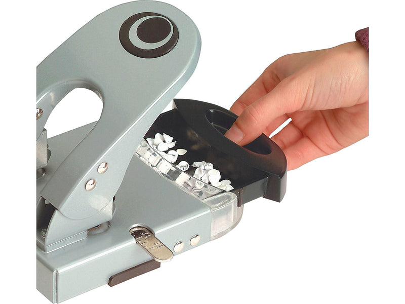 Officemate Deluxe 2-Hole Punch, 50 Sheet Capacity, Gray/Blue (90101)