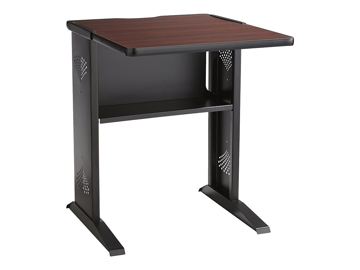 Safco Reversible Top Metal Mobile Printer Stand, Black/Mahogany/Oak (1934)