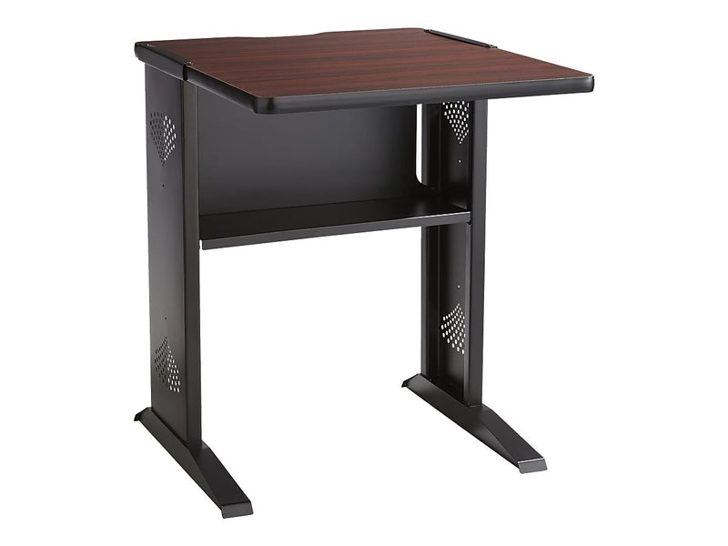 Safco Reversible Top Metal Mobile Printer Stand, Black/Mahogany/Oak (1934)