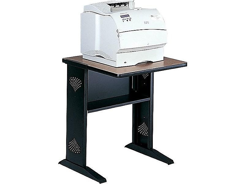 Safco Reversible Top Metal Mobile Printer Stand, Black/Mahogany/Oak (1934)
