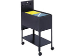 Safco Metal Mobile File Cart with Lockable Wheels, Black (5362BL)