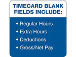 TOPS Time Cards, 500/Box (TOP 1275)