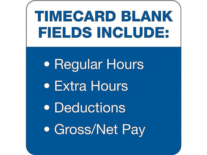TOPS Time Cards, 500/Box (TOP 1275)