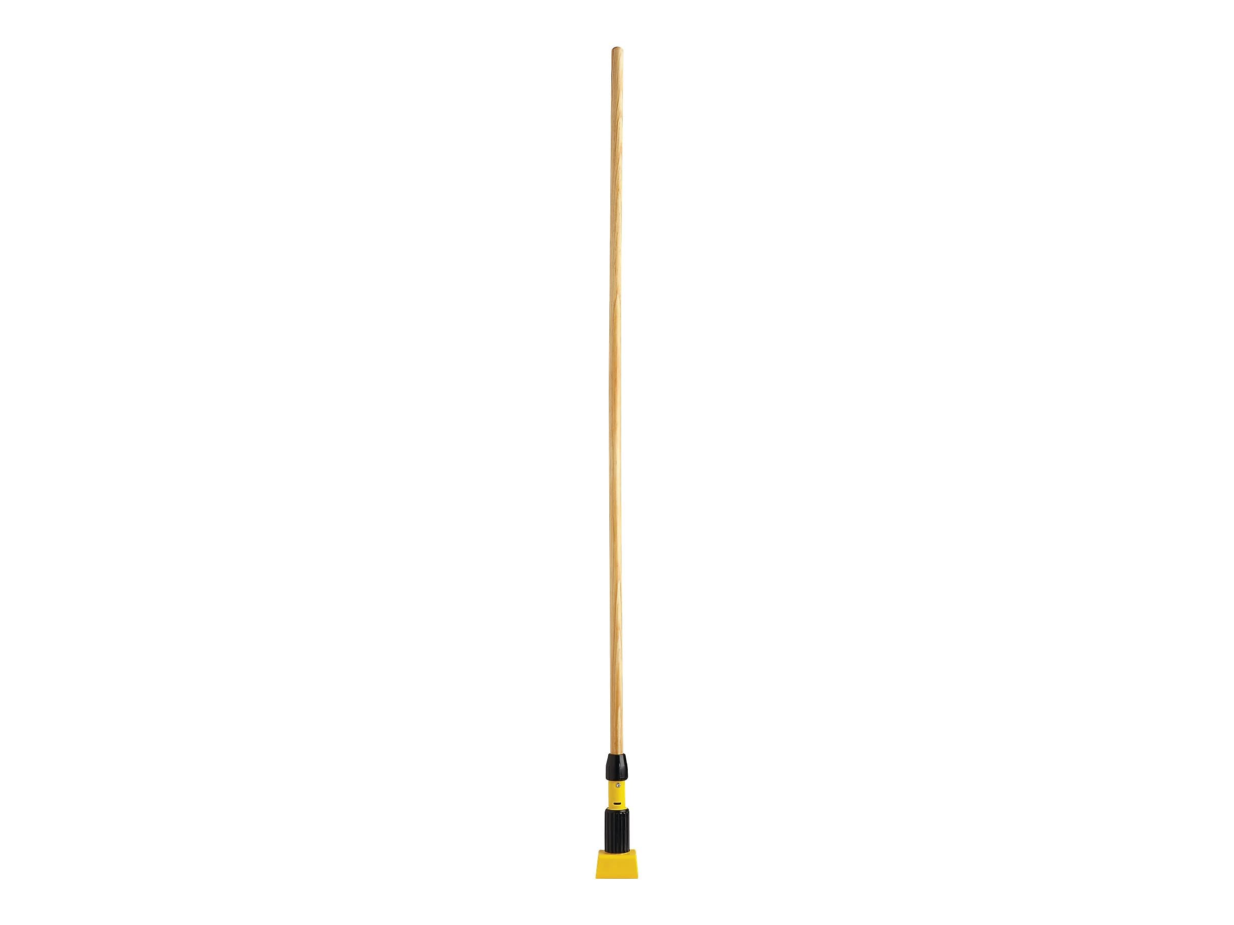 Rubbermaid Gripper 60" Wood Wet Mop Handle, Yellow/Natural (FGH216000000)