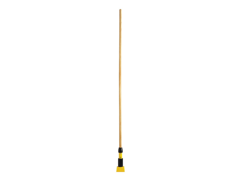Rubbermaid Gripper 60" Wood Wet Mop Handle, Yellow/Natural (FGH216000000)