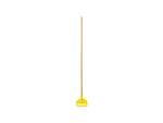 Rubbermaid Invader 60" Wood Wet Mop Handle, Yellow/Natural (FGH116000000)