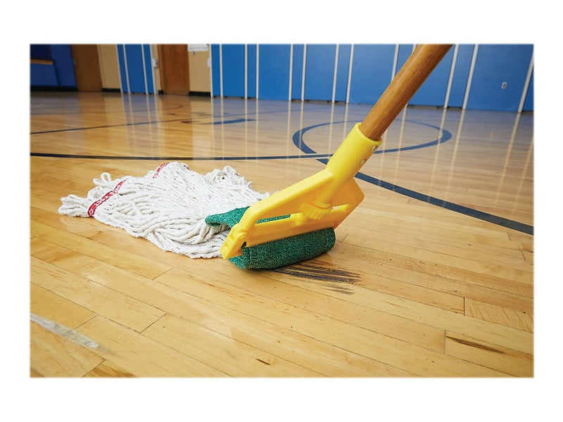 Rubbermaid Invader 60" Wood Wet Mop Handle, Yellow/Natural (FGH116000000)
