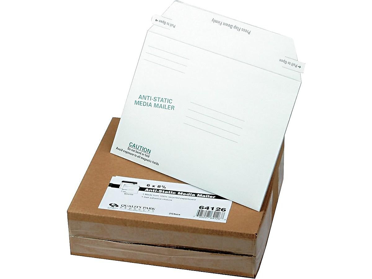6" x 8.63" Peel & Seal Fiberboard Mailers, CD/DVD, 25/Box (QUA64126)